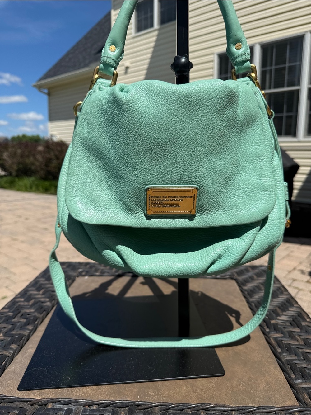 Marc Jacobs Mint Green Leather Shoulder Bag
